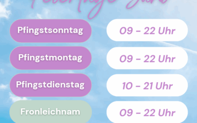 Feiertagsöffnungszeiten im Juni