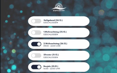 Feiertagsöffnungszeiten Dezember